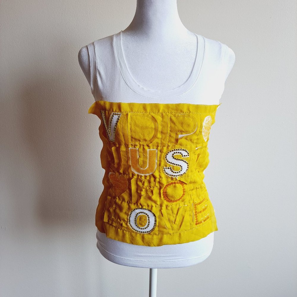 VDP Women's Italian Yellow T-shirt Top Size 42 / S